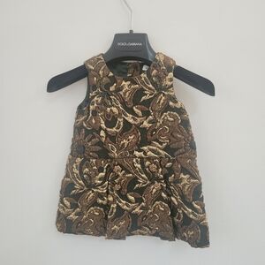 New Born 0-3m Dolce & Gabbana Floral Brocade Dress